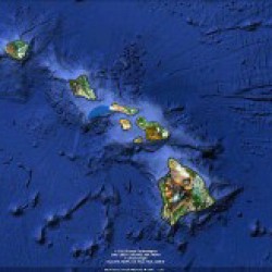 Hawaii, de staat vanuit de ruimte