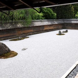 15 stenen wel of niet zichtbaar Ryoani tempel