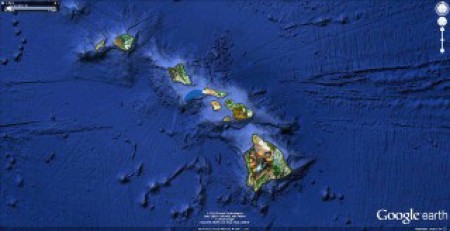 Hawaii, de staat vanuit de ruimte