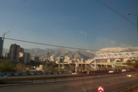 Teheran met sneeuw