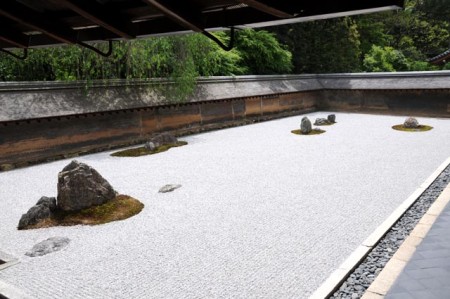 15 stenen wel of niet zichtbaar Ryoani tempel