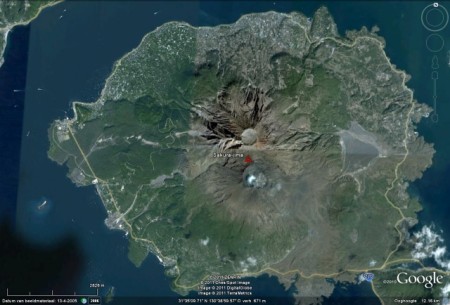 Sakurajima luchtfoto